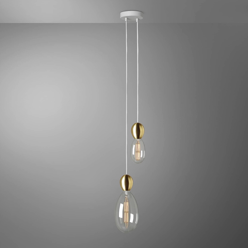 DAYLIGHT 810128.00A | MILANO PENDEL 2 CADUTE WHITE MA OTT MAMMAMIA CLEAR