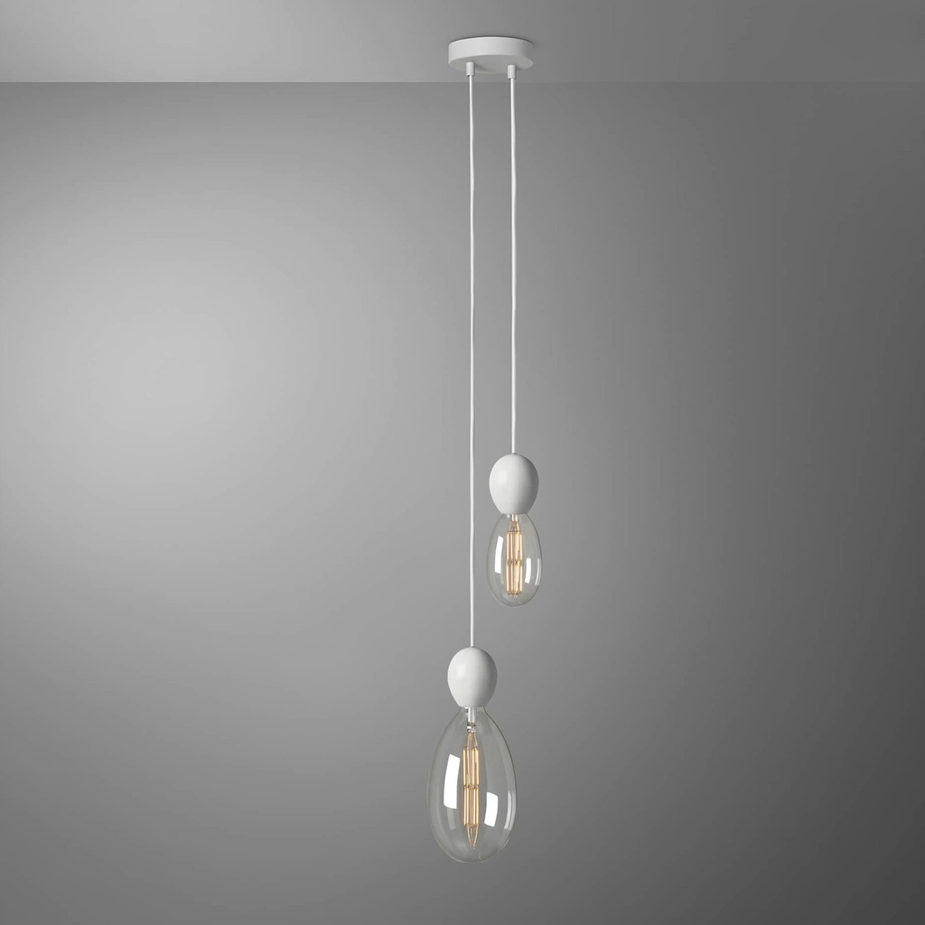 DAYLIGHT 810130.00A | MILANO PENDEL 2 CADUTE WHITE MA WHITE MAMMAMIA DROP CLEAR