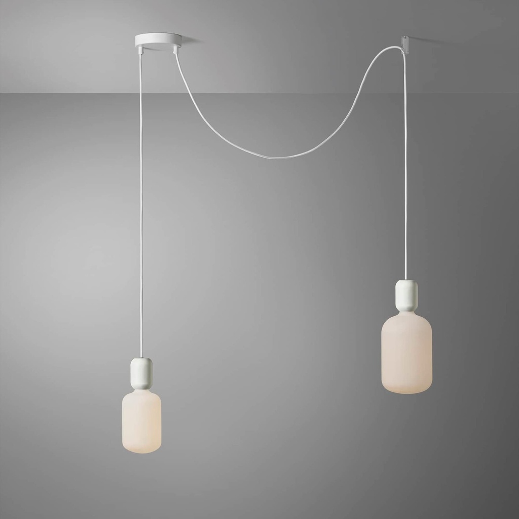 DAYLIGHT 810125.00A | MILANO PENDEL 2 CADUTE WHITE CAR WHITE CARAMELLA POR