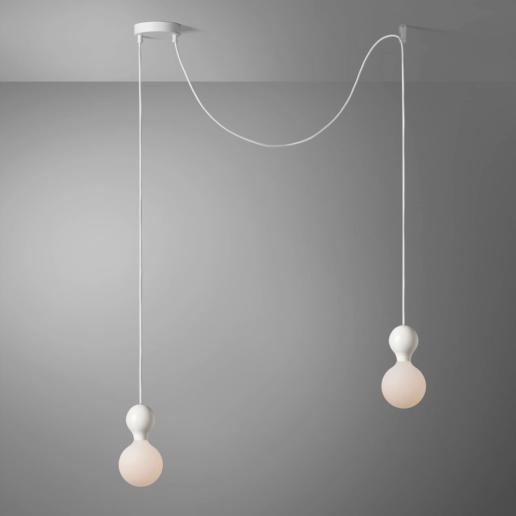 DAYLIGHT 810118.00A | MILANO PENDEL 2 CADUTE WHITE BAL WHITE G125 POR