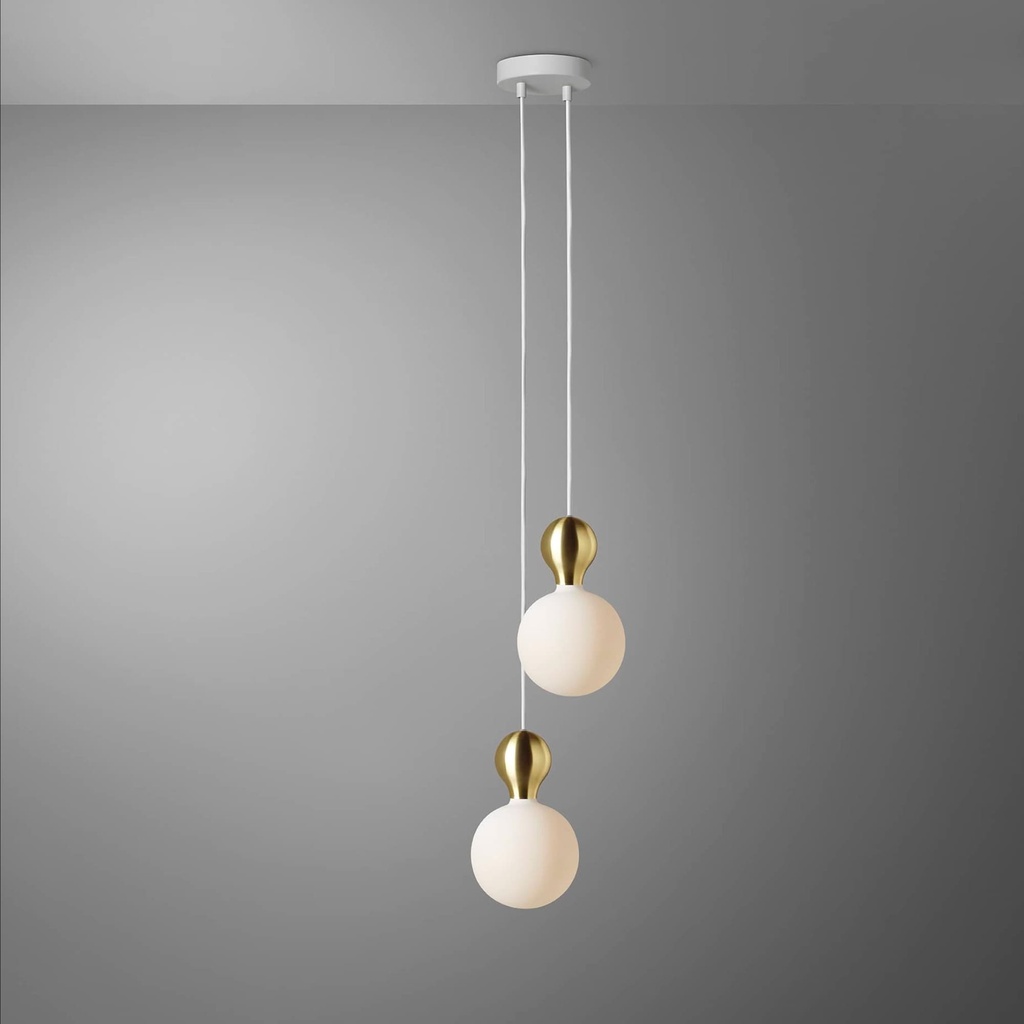 DAYLIGHT 810114.00A | MILANO PENDEL 2 CADUTE WHITE BAL OTT G155 POR