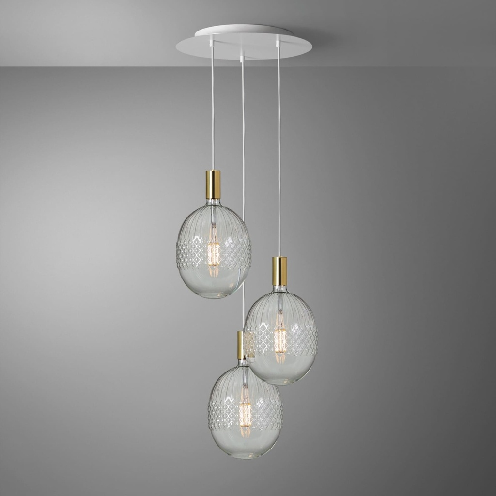 DAYLIGHT 810006.00A | KIT ROSONE 3 CADUTE WHITE ORO BELLALUCE