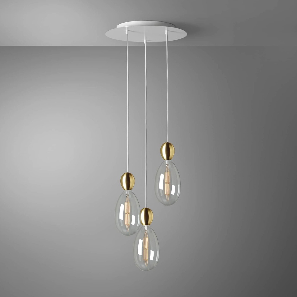 DAYLIGHT 810153.00A | ROMA PENDEL 3 CADUTE WHITE MA OTT MAMMAMIA CLEAR