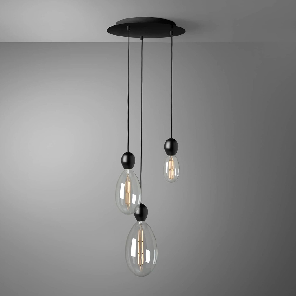 DAYLIGHT 810149.00A | ROMA PENDEL 3 CADUTE BLACK MA BLACK MAMMAMIA CLEAR