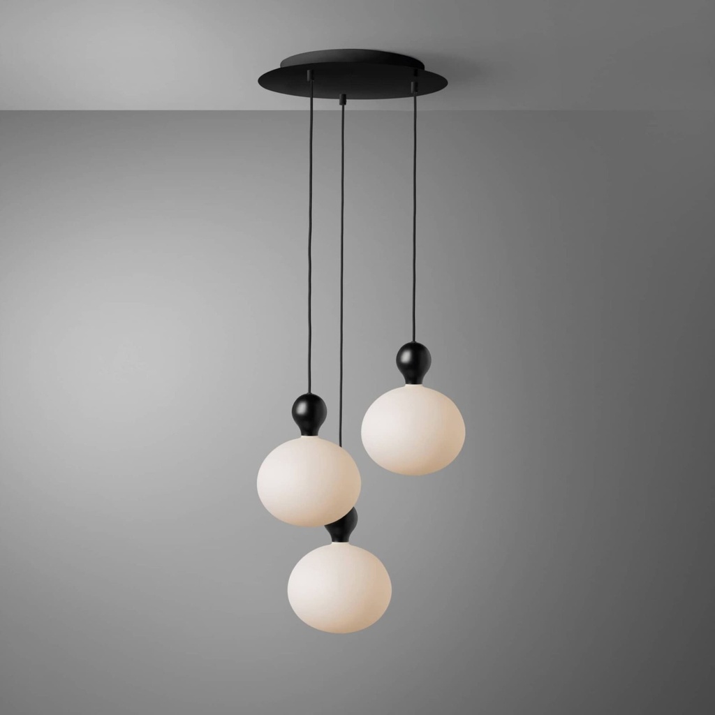 DAYLIGHT 810132.00A | ROMA PENDEL 3 CADUTE BLACK BAL BLACK DELO R220X227 POR