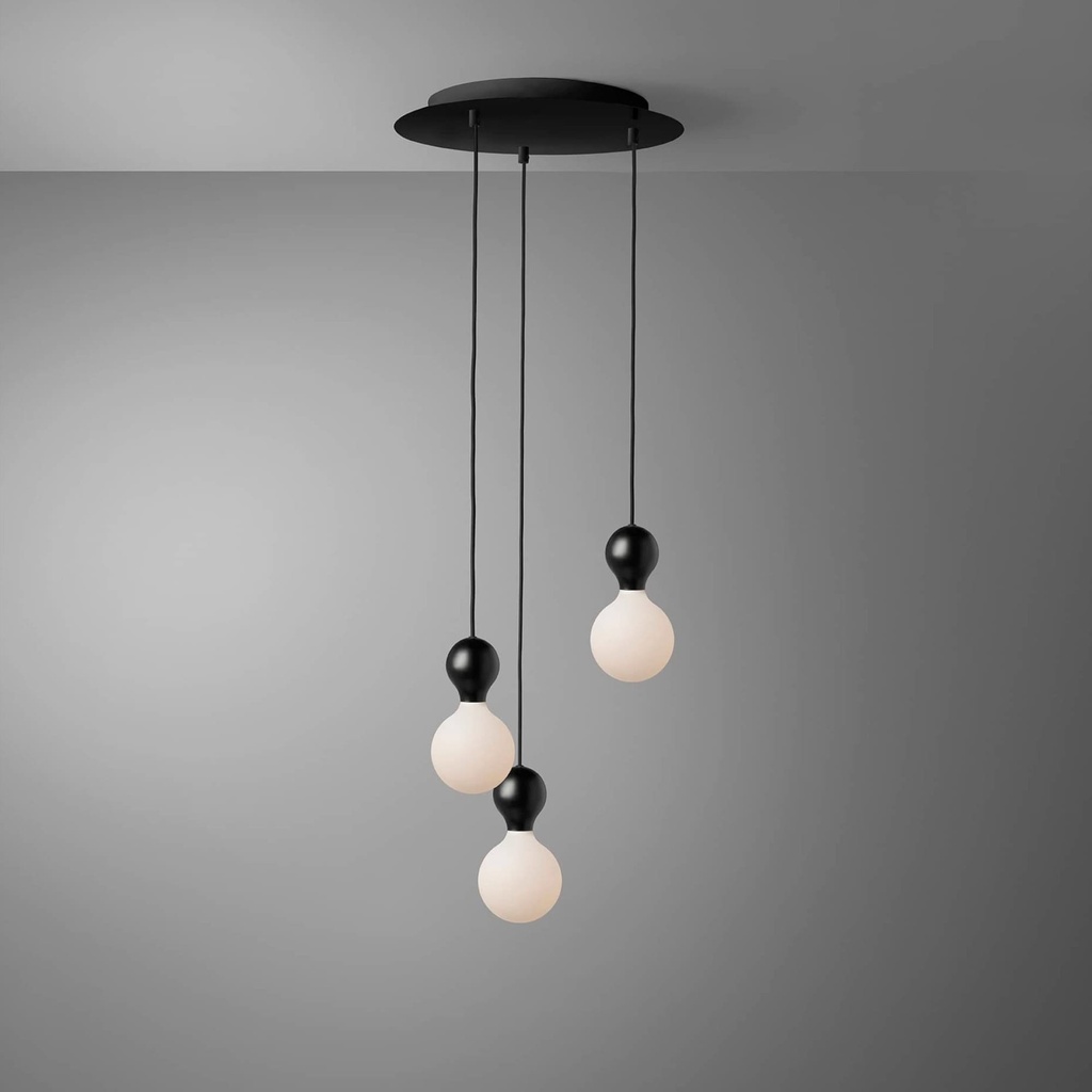 DAYLIGHT 810133.00A | ROMA PENDEL 3 CADUTE BLACK BAL BLACK G125 POR