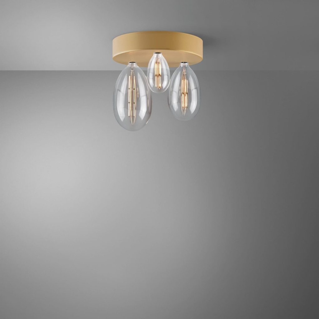 DAYLIGHT 810161.00A | KIT ROSONE GIOCONDA ORO 3XE27 400XH80MM MAMMAMIA CLEAR