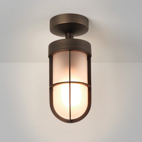 ASTRO LIGHTING CABIN FROSTED SEMI FLUSH FINISH: BRONZE - 1368011