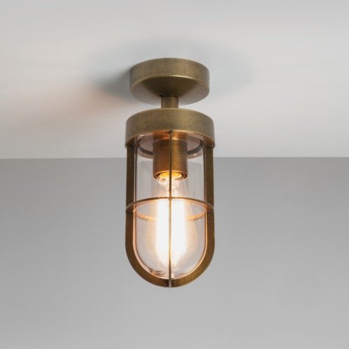 ASTRO LIGHTING CABIN SEMI FLUSH FINISH: ANTIQUE BRASS - 1368002