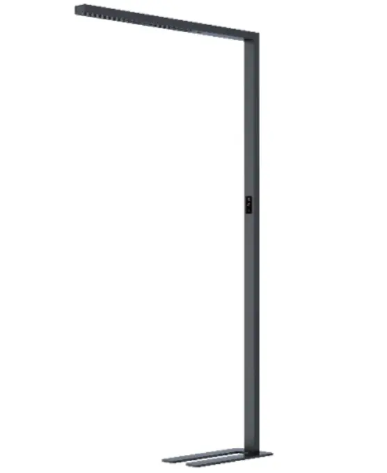 NALY PROF0012 | PROLINE FLOOR BLACK CCT CHANGE 3000K → 6000K / DAYLIGHT SENSOR / MOTION SENSOR