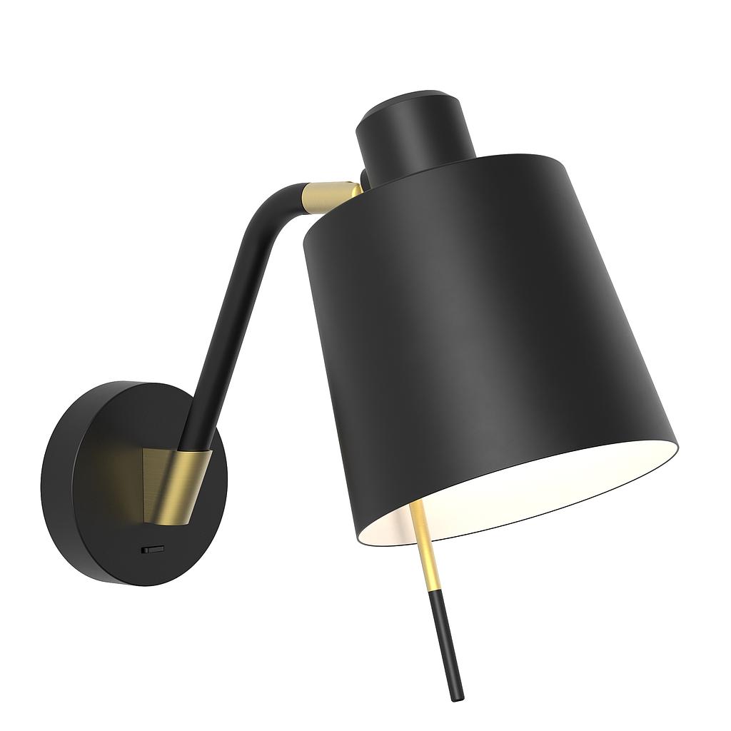 ASTRO LIGHTING EDWARD WALL SWITCHED MATT BLACK - 1441013