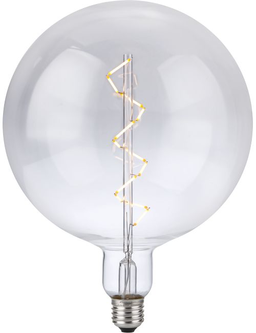 SPL LIGHTING LX023899802 | LED E27 FILAMENT XXL GLOBE SPIRAL G200X262 230V 580LM 6W 2500K 925 360° AC CLEAR DIMMABLE