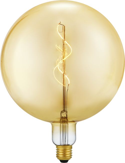 SPL LIGHTING LS023847005 | LED E27 SLIM FLEX FILAMENT GLOBE G200X261MM 230V 470LM 5W 2200K 922 360° AC GOLD DIMMABLE