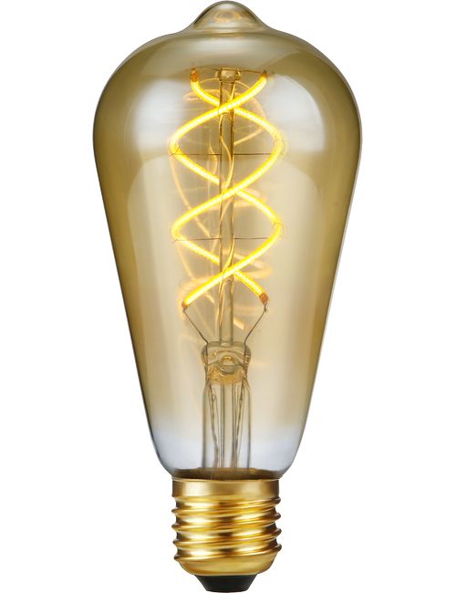 SPL LIGHTING LX023960105 | LED E27 FILAMENT FLEX DH RUSTIKA ST64X140MM 230V 320LM 5W 2000K 820 360° AC GOLD DIMMABLE