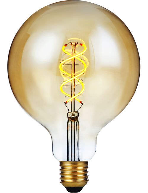 SPL LIGHTING LF023925105 | LED E27 FILAMENT FLEX DH GLOBE G125X180MM 230V 300LM 5W 2000K 820 360° AC GOLD DIMMABLE