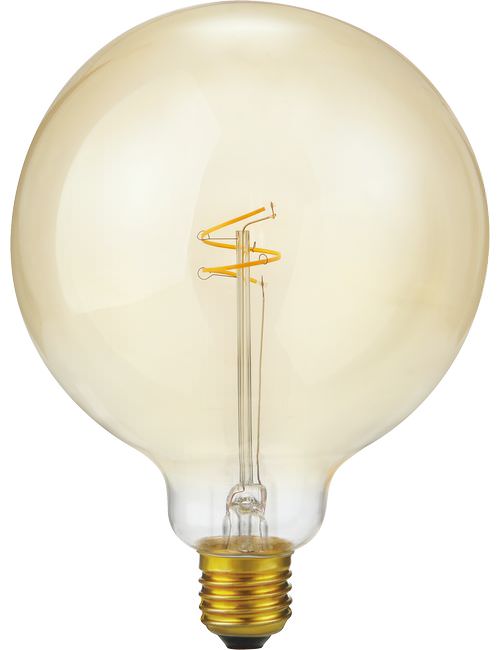 SPL LIGHTING LS272547022 | LED E27 SLIM FLEX FILA GLOBE G125X170 470LM 4.2W 922 AC GOLD DIM