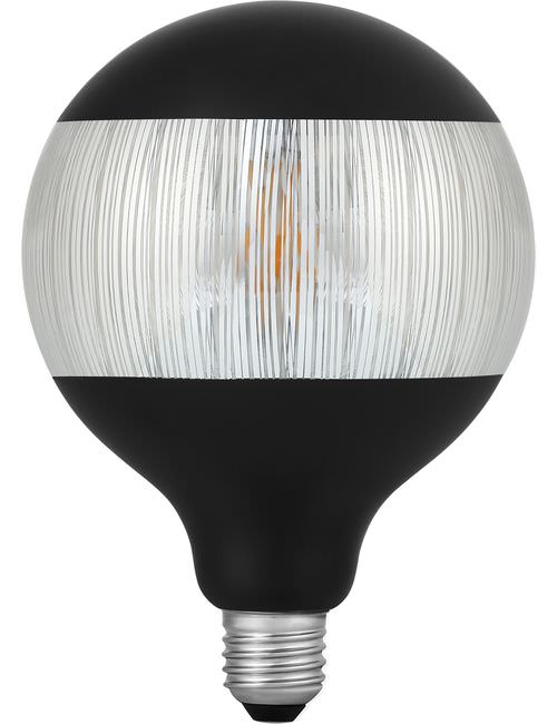 SPL LIGHTING LF023825401 | LED E27 FILA LASER STRIPE G125X180MM 230V 120LM 4W 2500K 925 360° AC BLACK SILVER DIMMABLE