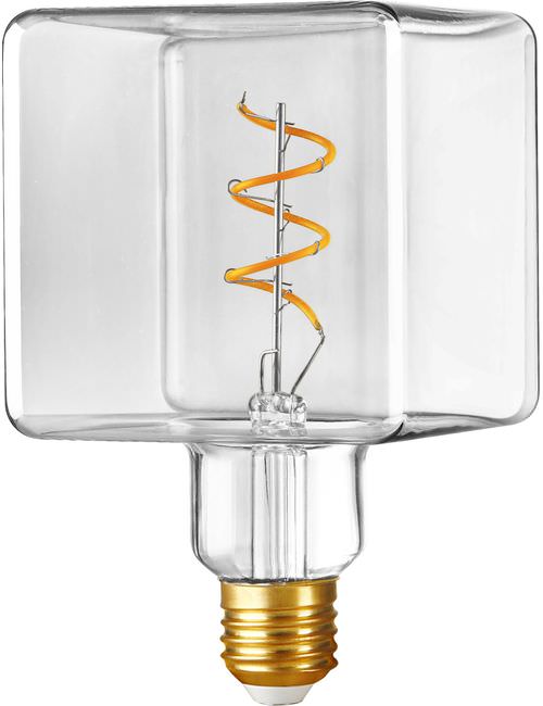 SPL LIGHTING LC271275500 | LED E27 FILAMENT FLEX ICE CUBE C95X155MM 230V 270LM 4W 2500K 925 360° AC CLEAR DIMMABLE