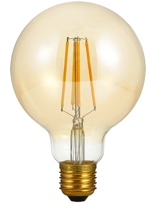 SPL LIGHTING L279535005 | LED E27 FILAMENT GLOBE G95X135MM 230V 350LM 4W 2200K 822 360° AC GOLD DIMMABLE