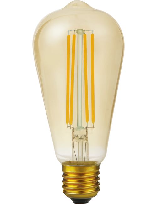 SPL LIGHTING LX023860515 | LED E27 FILAMENT RUSTIKA ST64X143MM 230V 400LM 5W 2200K 922 360° AC GOLD DIMMABLE