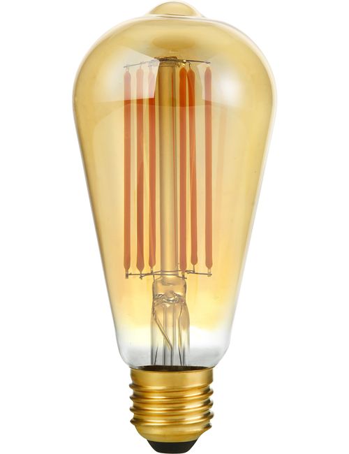 SPL LIGHTING LX023860615 | LED E27 FILAMENT RUSTIKA ST64X143MM 230V 550LM 6.5W 2200K 922 360° AC GOLD DIMMABLE