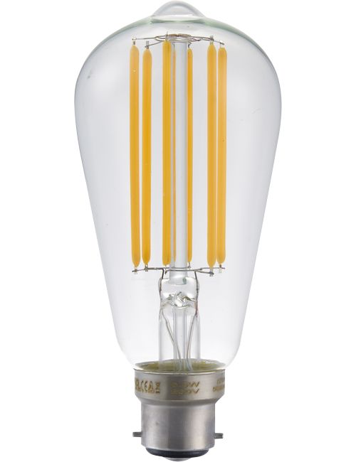 SPL LIGHTING LF024060507 | LED BA22D FILAMENT RUSTIKA ST58X130MM 230V 550LM 6.5W 2700K 927 360° AC CLEAR DIMMABLE