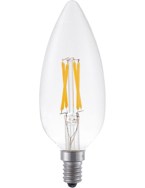 SPL LIGHTING L024104509 | LED E14 FILAMENT GIANT CANDLE C45X130MM 230V 280LM 4W 2200K 922 360° AC CLEAR DIMMABLE