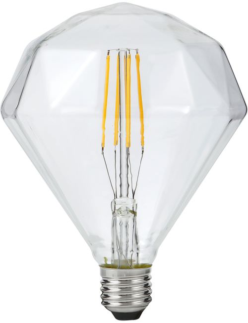 SPL LIGHTING LX024102402 | LED E27 FILAMENT DIAMOND 120X155MM 230V 450LM 5W 2500K 925 360° AC CLEAR DIMMABLE