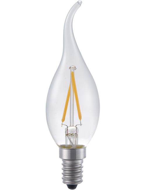 SPL LIGHTING LF023851502 | LED E14 FILAMENT TIP CANDLE C35X120MM 230V 140LM 1.5W 2500K 925 360° AC CLEAR DIMMABLE