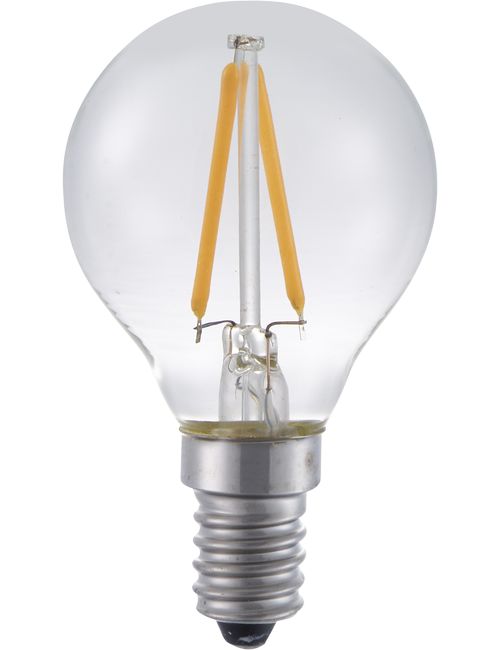 SPL LIGHTING LF023831502 | LED E14 FILAMENT BALL G45X75MM 230V 120LM 2W 2500K 925 360° AC CLEAR DIMMABLE