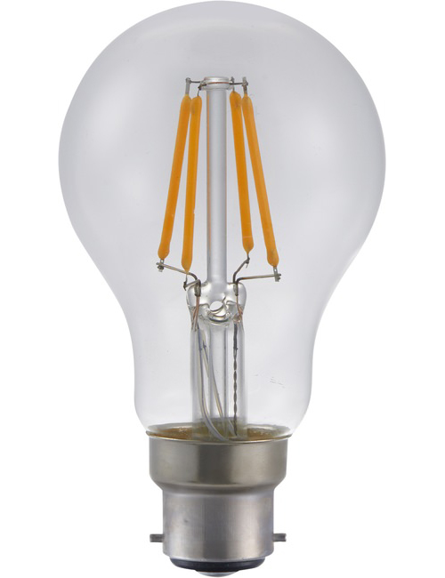 SPL LIGHTING LF024070302 | LED BA22D FILAMENT GLS A60X105MM 230V 320LM 4W 2500K 925 360° AC CLEAR DIMMABLE