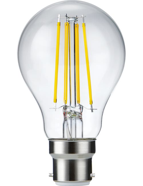 SPL LIGHTING L226080827 | LED BA22D FILAMENT GLS A60X105MM 230V 806LM 8W 2700K 827 360° AC CLEAR DIMMABLE