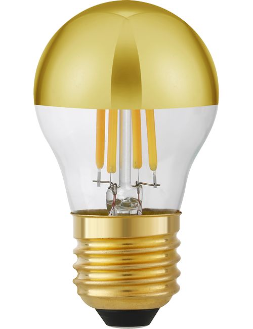 SPL LIGHTING LX023881312 | LED E27 FILAMENT BALL TOP MIRROR G45X75MM 230V 250LM 4W 2500K 925 360° AC GOLD DIMMABLE