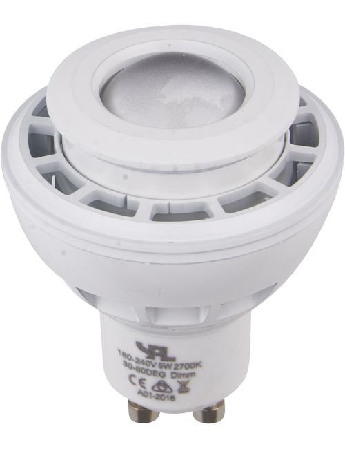 SPL LIGHTING L642777708 | LED GU10 DIMTOWARM MR16 50X63MM 230V 210LM 5.5W 2000K-2800K 820-828 30-80° AC WHITE DIMMABLE