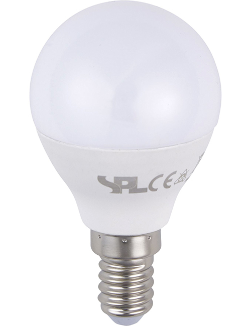 SPL LIGHTING LB147240030-1 | LED E14 BALL G45X75MM 100-240V 450LM 5W 3000K 830 180° AC/DC OPAL NON-DIMMABLE