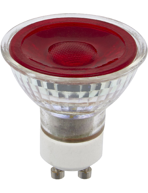 SPL LIGHTING L641770592 | LED GU10 MR16 GLASS 50X54MM 230V 5W 38° AC RED NON-DIMMABLE