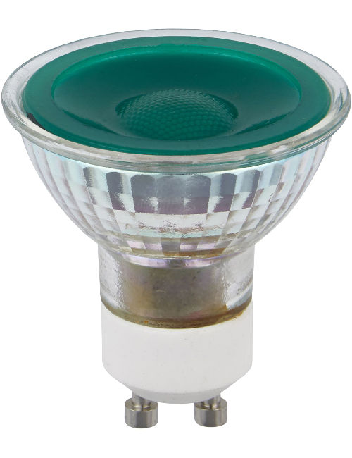 SPL LIGHTING L641770503-1 | LED GU10 MR16 GLASS 50X54MM 230V 5W 38° AC GREEN DIMMABLE