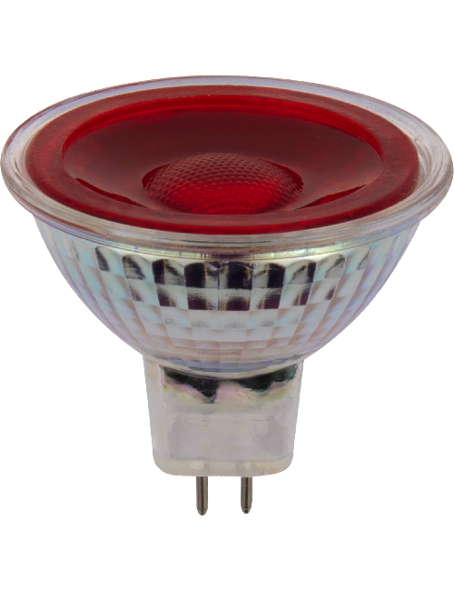SPL LIGHTING L642790592 | LED GU5.3 MR16 GLASS 50X47.5MM 12V 5W 38° AC/DC RED NON-DIMMABLE