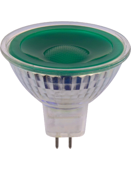 SPL LIGHTING L642790593-1 | LED GU5.3 MR16 GLASS 50X47.5 12V 5W 38° AC/DC GREEN NON-DIM