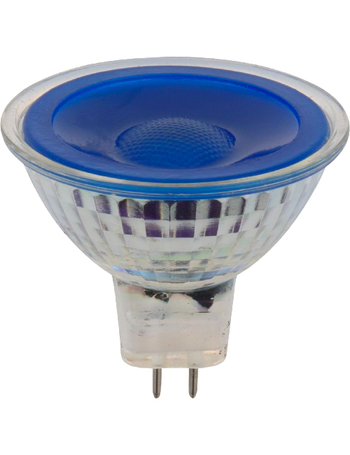 SPL LIGHTING L642790596 | LED GU5.3 MR16 GLASS 50X47.5MM 12V 5W 38° AC/DC BLUE NON-DIMMABLE