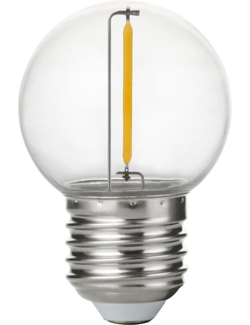 SPL LIGHTING L277339527 | LED E27 FILAMENT PC BALL G45X68MM 230V 55LM 1W 2700K 827 POLYCARBONATE 360° AC CLEAR NON-DIMMABLE
