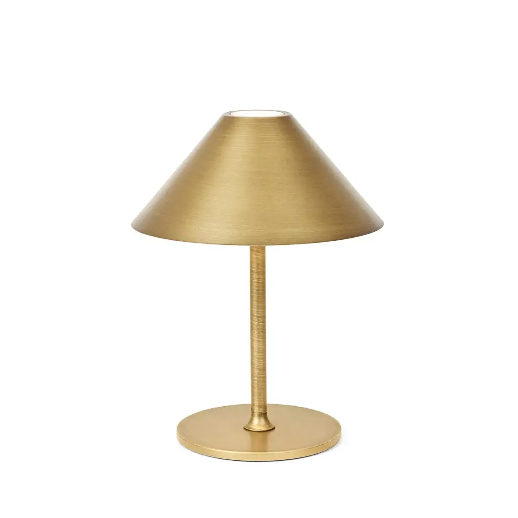 HALO DESIGN 800841 | HYGGE PORTABLE TABLE LAMP Ø15CM - ANTIQUE BRASS 3000K 3W DIMMABLE IP54