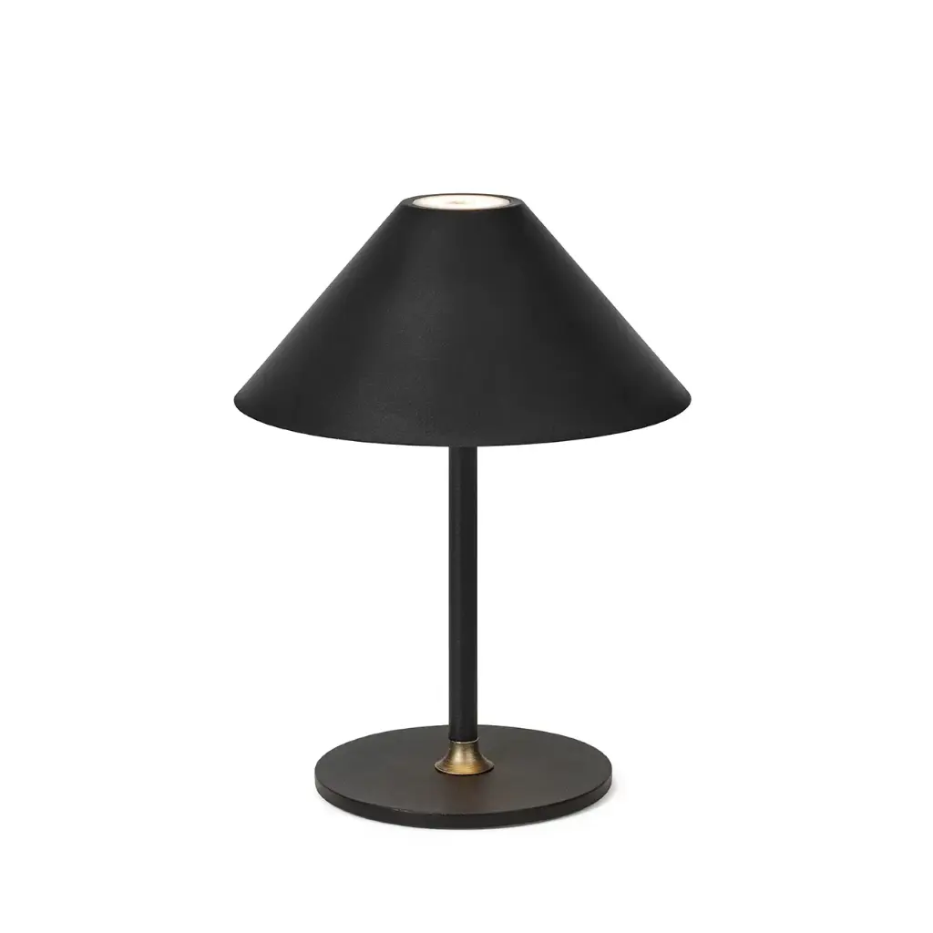 HALO DESIGN 800803 | HYGGE PORTABLE TABLE LAMP Ø15CM - GRAPHITE BLACK 3000K 3W DIMMABLE IP54