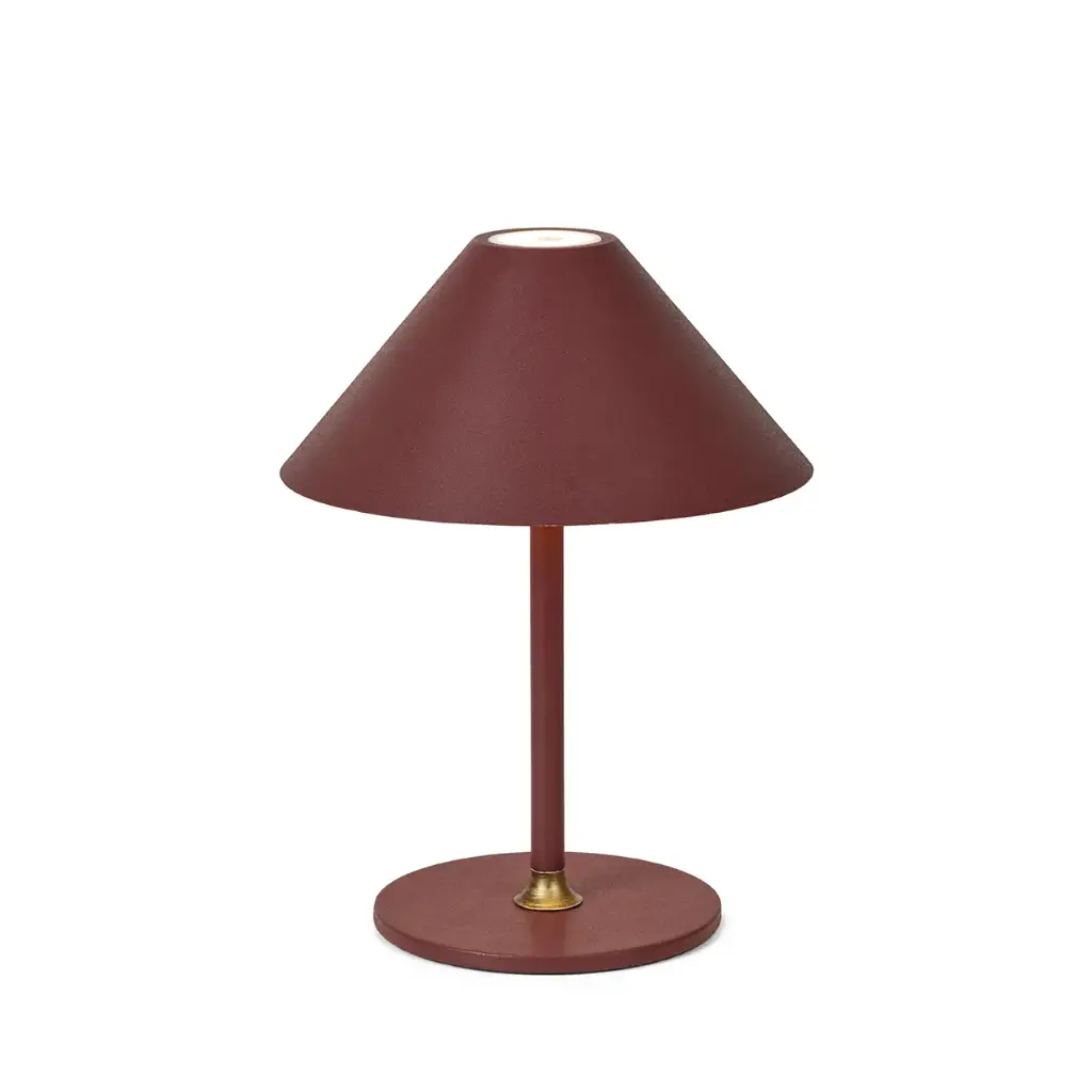 HALO DESIGN 800834 | HYGGE PORTABLE TABLE LAMP Ø15CM - MAROON RED 3000K 3W DIMMABLE IP54