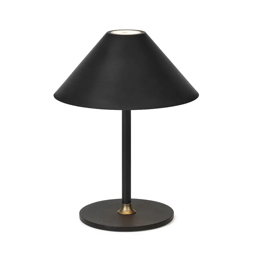 HALO DESIGN 800995 | HYGGE PORTABLE TABLE LAMP Ø19CM - GRAPHITE BLACK 3000K 3W DIMMABLE IP54