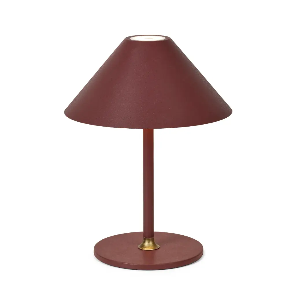 HALO DESIGN 801022 | HYGGE PORTABLE TABLE LAMP Ø19CM - MAROON 3000K 3W DIMMABLE IP54