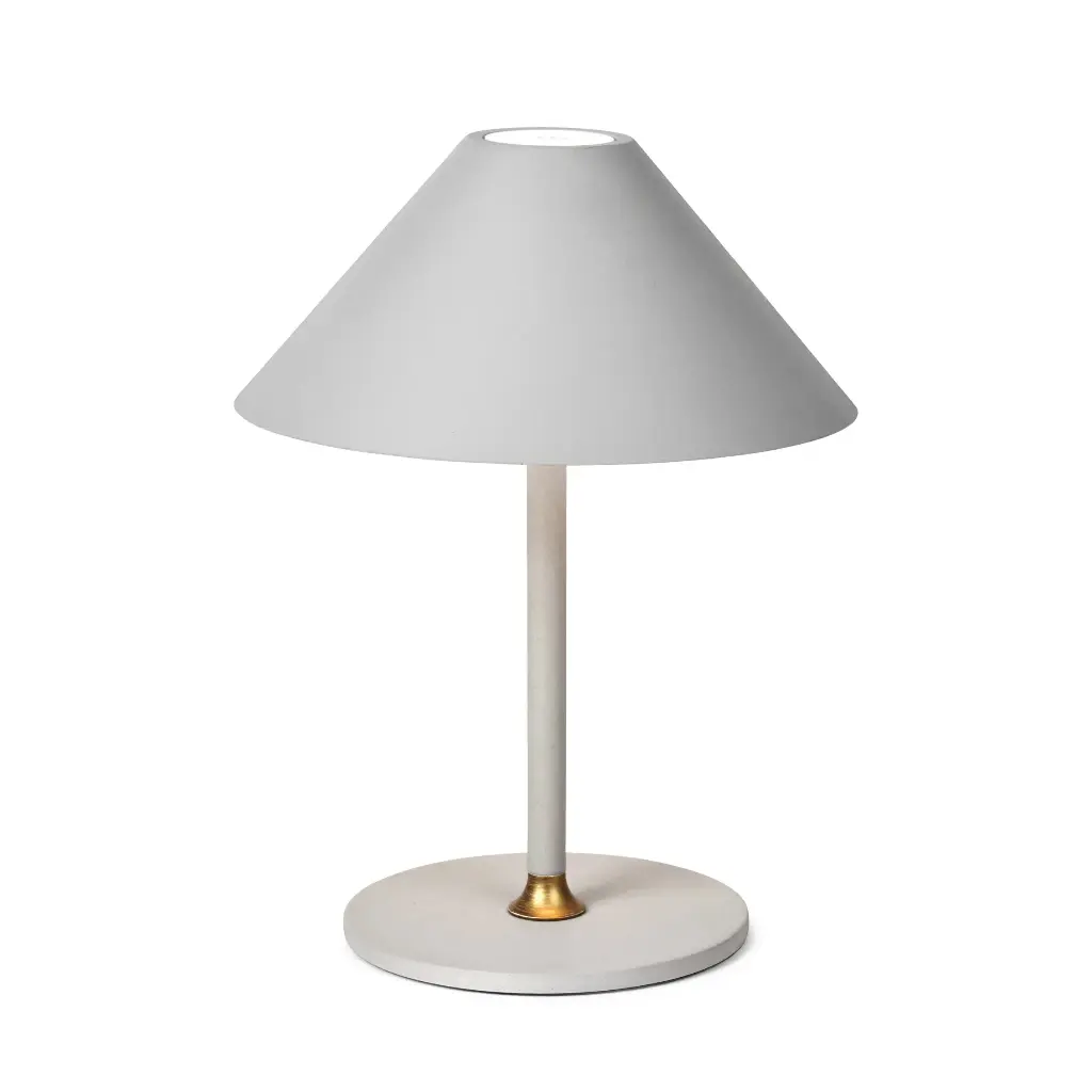 HALO DESIGN 801008 | HYGGE PORTABLE TABLE LAMP Ø19CM - WARM GREY 3000K 3W DIMMABLE IP54