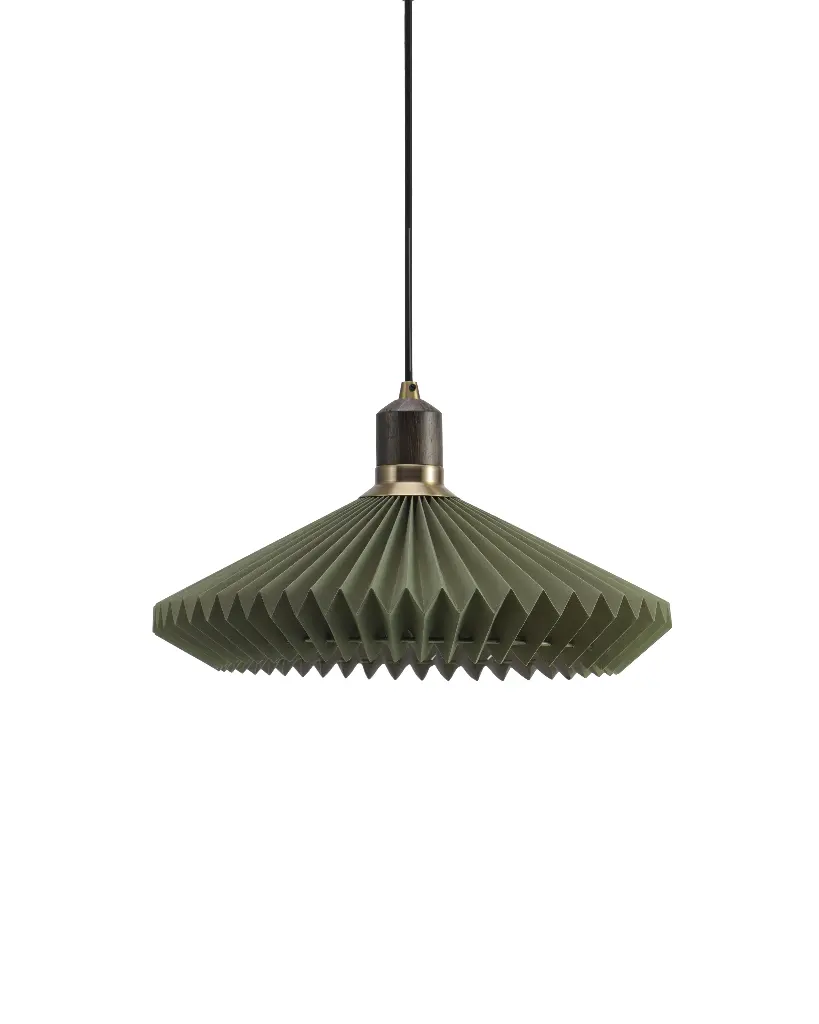 HALO DESIGN 744183 | PARIS PENDANT Ø40 CM FOREST GREEN - BLACK CABLE IP20