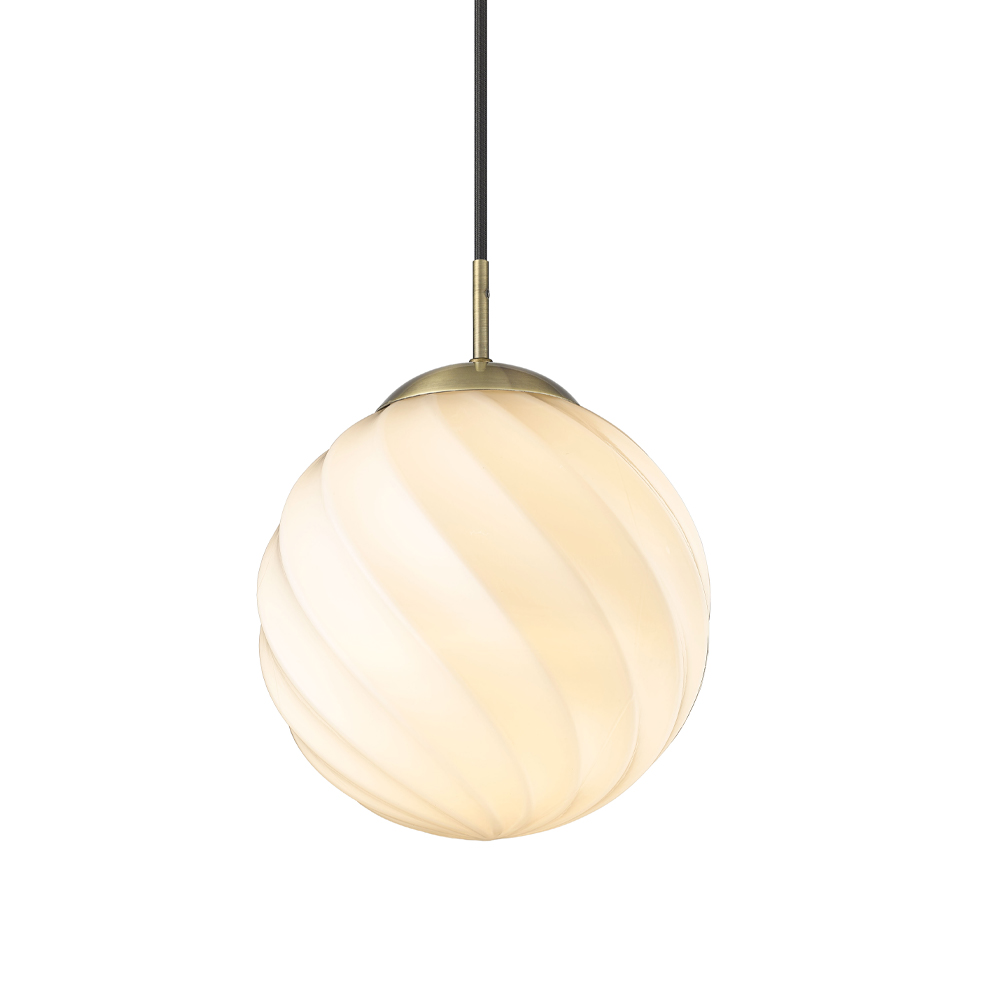 HALO DESIGN 739349 | TWIST PENDANT Ø25CM E27 BALL ANTIQUE BRASS IP20