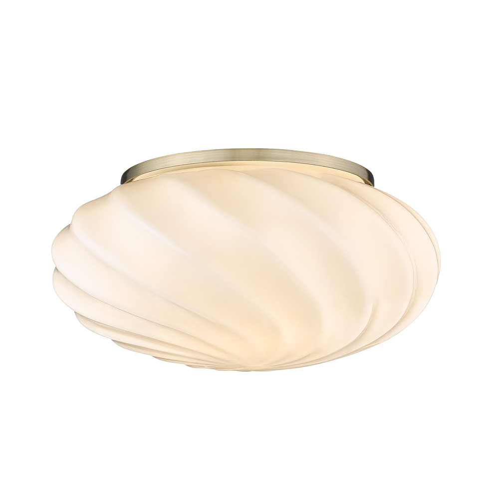HALO DESIGN 739523 | TWIST WALL/CEILING Ø25 - OPAL/ANTIQUE BRASS - G9 IP20